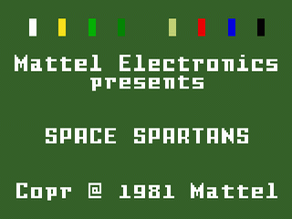 Space Spartans title screen for Intellivision